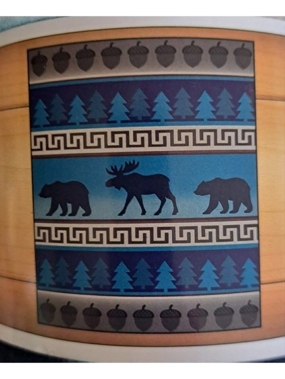 Moose Black Bear Fleece Throw Gift Blanket Reversible Rustic Cabin Home Decor - Picture 2 of 3